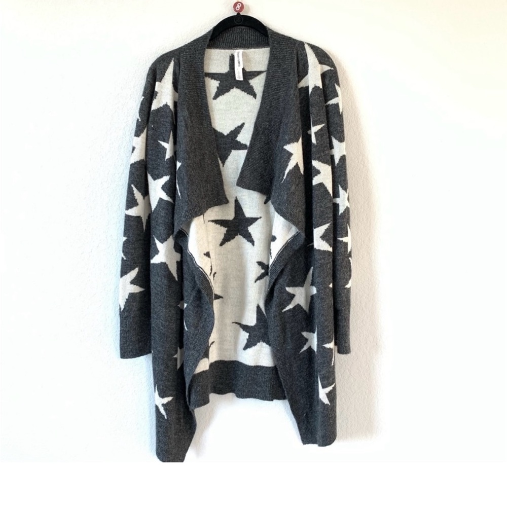 Aeropostale Bethany Mota Gray Star Long Cardigan